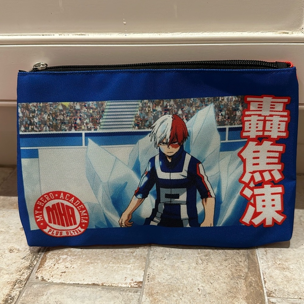 My Hero Academy double-sided Shoto Todoroki zipper pouch